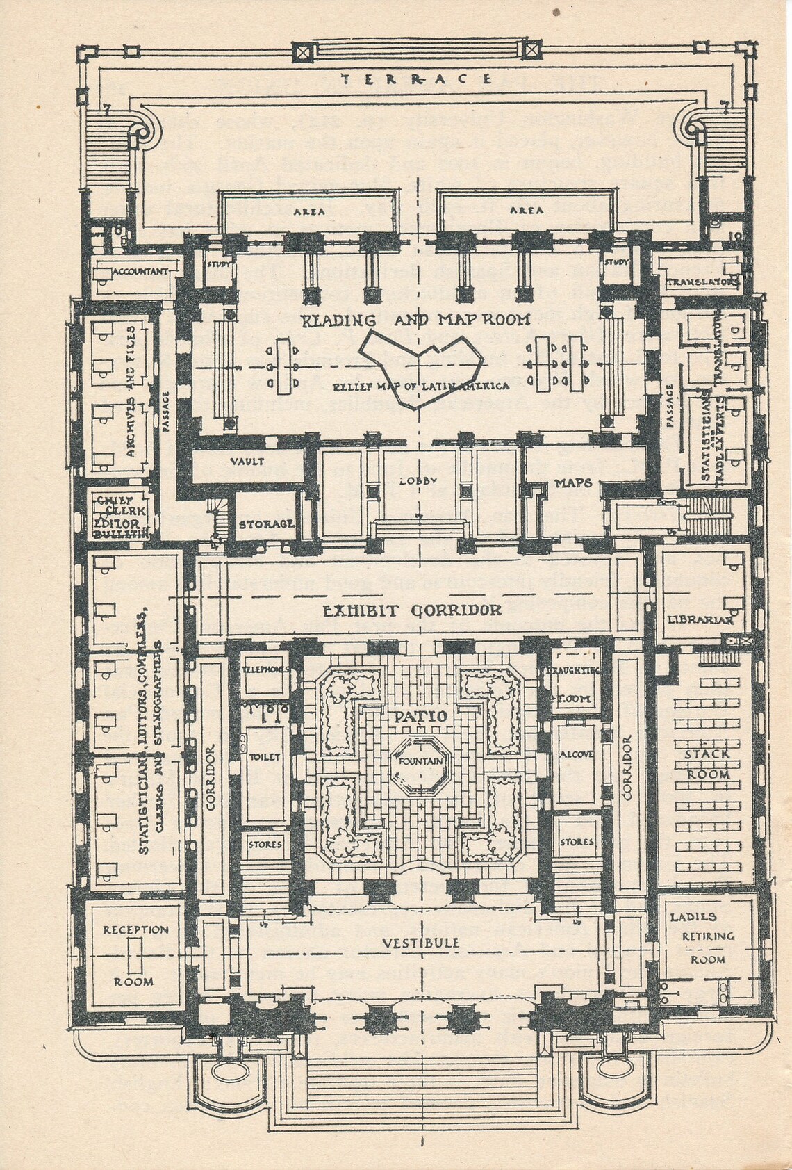 1922 Pan American Union Building, Washington DC Antique Map - Etsy