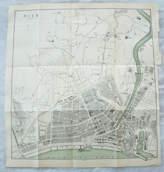 1898 Nice France Antique Map - Etsy Canada