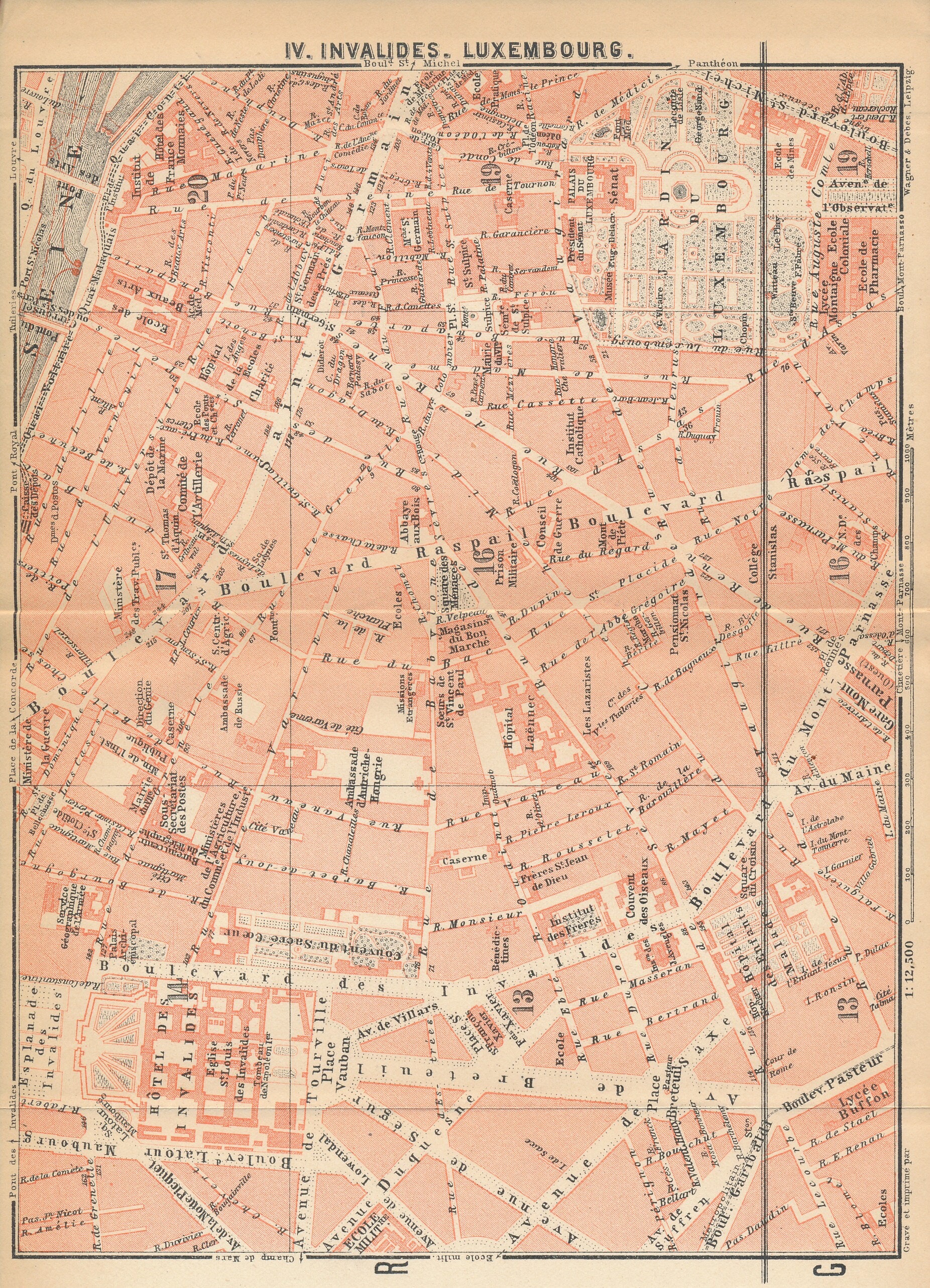 1913 Antique Paris France Street Map - Etsy Canada