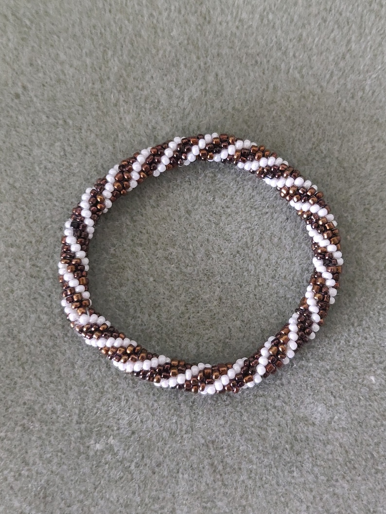 Nepalese handmade crocheted bracelet earring|8 mm Tiger Eye|boho and hippie style easy fit bracelet|CZ bead cover|925 ear wire|gift for her
