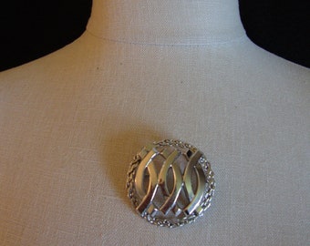 Monet Silver tone Brooch, Vintage