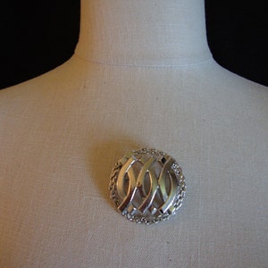 Monet Silver tone Brooch, Vintage