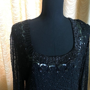Judith Ann Creations Beaded Evening Gown Vintage
