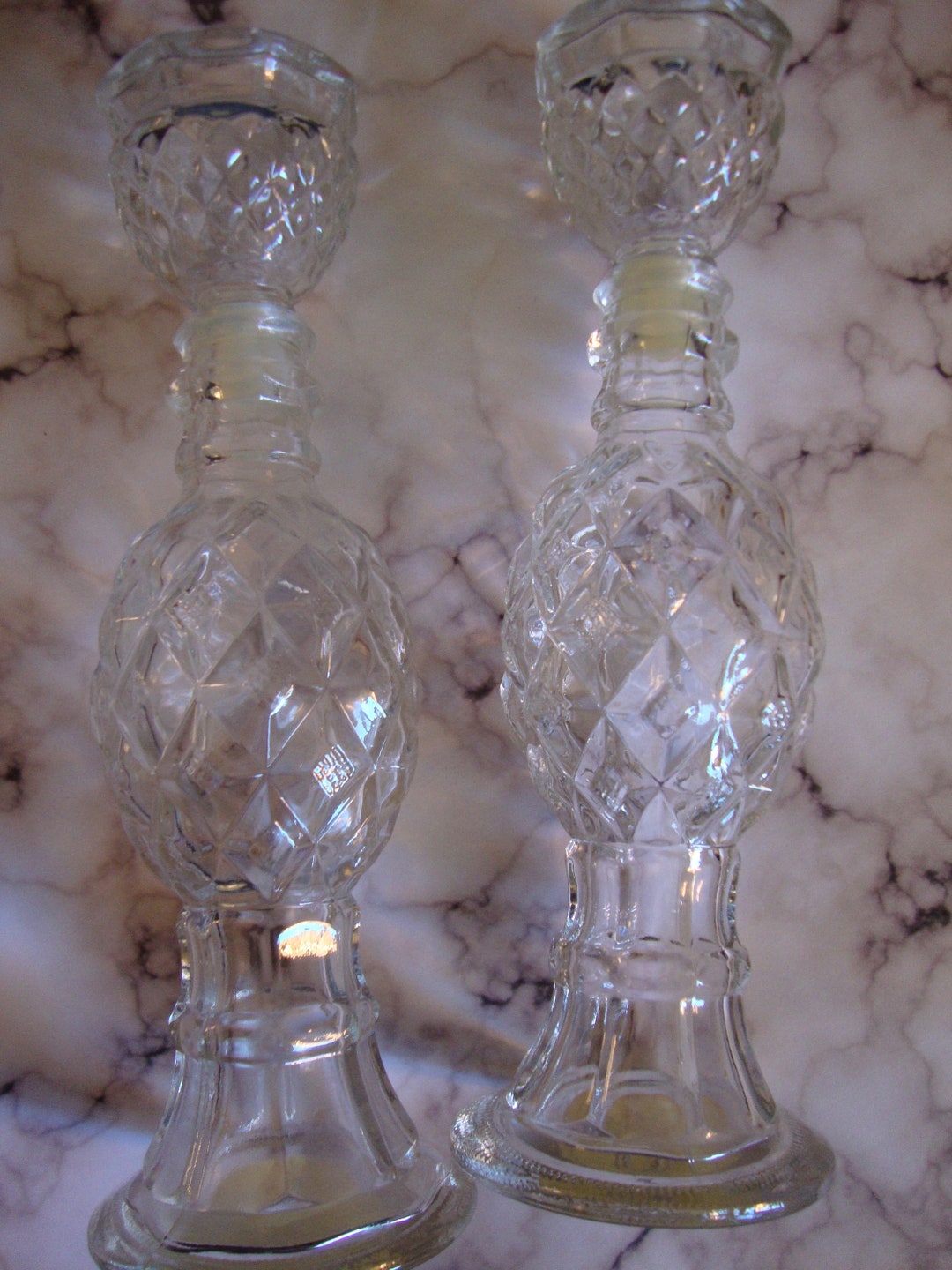 Avon Pressed Glass Candle Holder, Perfume Bottles, Vintage Etsy