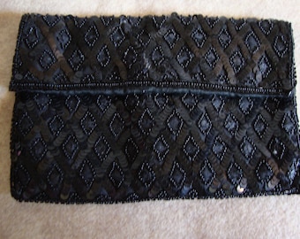 Evening Bag, Sequined, Made in France, Vintage