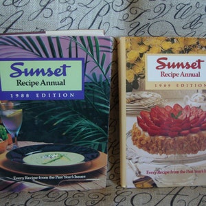 Sunset Magazine Recipe Annuals Cookbook set of 2, Vintage