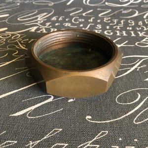 Brass Pipe Fitting End Cap Vintage
