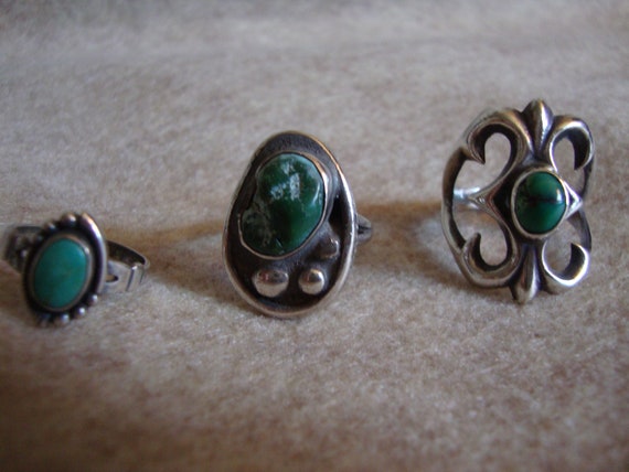 Turquoise Native American Ring - image 9