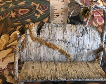 Department 56 faux wood bench