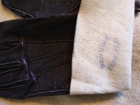 Deer Skin Gloves, Stetson, Vintage - image 3