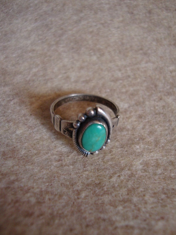 Turquoise Native American Ring - image 5