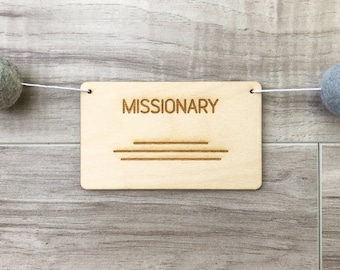 LDS Missionary Tag Garland Banner - Called To Serve | LDS | Mission | Banner | Missionary | Elder | Sister | Homecoming | Farewell | Primary