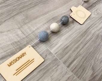 Custom LDS Missionary Tag Garland Banner - Called To Serve | Mission | Missionary | Elder | Sister | Homecoming | Farewell | Primary | DIY