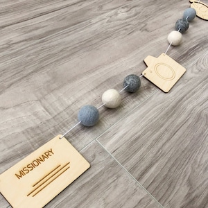 Custom LDS Missionary Tag Garland Banner - Called To Serve | Mission | Missionary | Elder | Sister | Homecoming | Farewell | Primary | DIY