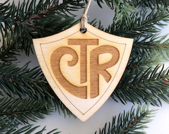 CTR Ornament Set - Choose The Right, Christmas Ornament, Hear Him, Come Follow Me, Primary gift, Ward gift, LDS Primary, Temple Gift