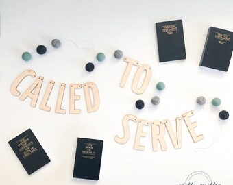 Called to Serve Missionary Garland Banner - LDS | Mission | Banner | Missionary | Elder | Sister | Homecoming | Farewell