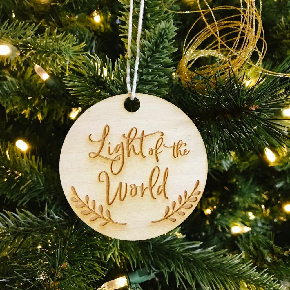 Names of Christ Ornament Set of 12 Christmas Ornament Wood Etsy