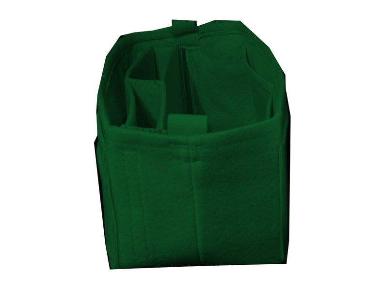 LV purse insert Protector 16l x 6h x 3.5d ...14 Pockets. All In Purse Organizer Insert bottom shaper.. Green Felt insert