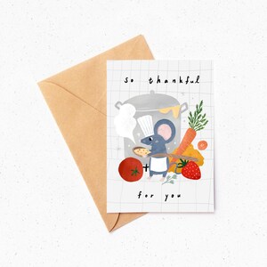Carte postale de remerciement