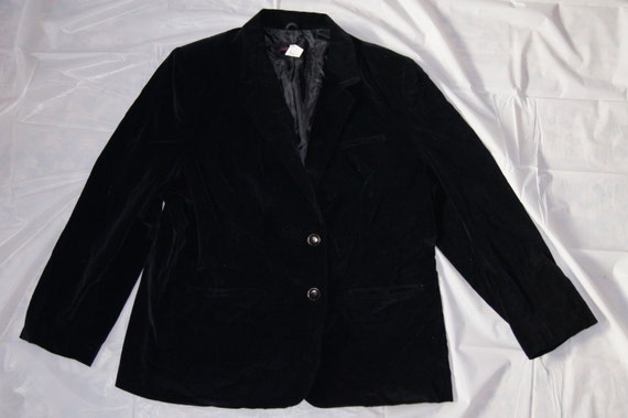 Vintage 1980s Collections 2 Black Velvet Blazer Size 40. | Etsy
