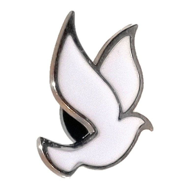 2 Pack of Enamel White Dove Lapel/hat Pin Wedding Dove Peace Etsy