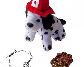 stuffed dalmatian fire dog