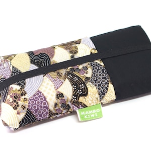 Etui téléphone portable tissu japonais avec poche et rembourrage, taille sur mesure tout modèle iPhone/smartphone, Samsung, redmi, Lenovo...
