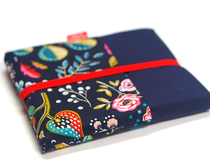 Custom e-reader case – Floral fabric case for Kindle Paperwhite, Kobo Clara BW, Kobo Libra Colour – Handmade personalized gift for readers