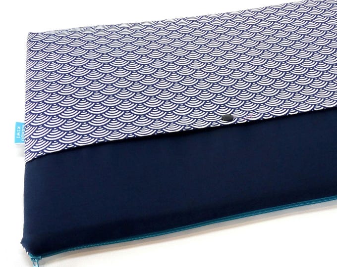 MacBook Pro 13 Sleeve, Japanese Blue 13-inch Laptop Case, MacBook Air 13 Sleeve, 14-inch Pouch, Fabric Computer Case