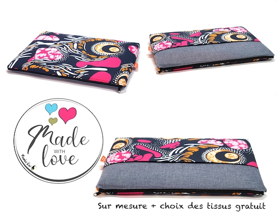 Etui MacBook pro 14 tissu africain, housse MacBook Pro/air 13, housse HP PC  Ultrabook, Housse Lenovo, pochette ordinateur 14, cadeau femme -  France