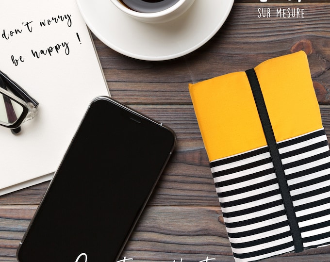 Black and white striped cell phone case with pockets, personalized iPhone case, Samsung case, Xiaomi Redmi Note, cheap gift idea