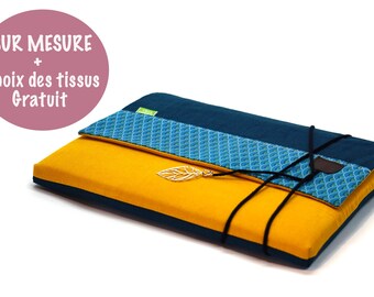 Etui ordinateur 13 pouces velours, étui japonais MacBook Pro, housse ordinateur 14 pouces, étui rembourré asus 13, cadeau femme, lanière