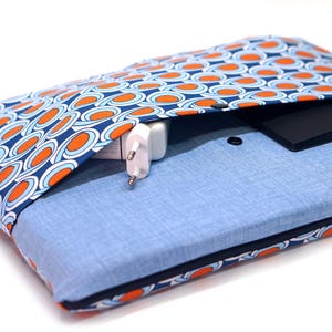 Housse ordinateur portable 11-17 pouces - Tissu rétro vintage – Étui MacBook Air/Pro, Dell, HP, Lenovo fait main avec poche - Années 80