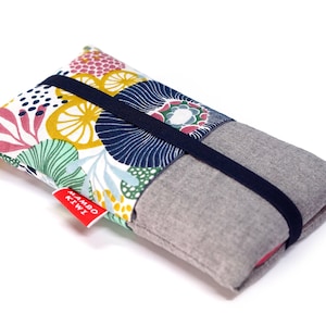 iPhone & smartphone phone case - custom made - Colorful flower fabric with pockets and elastic - Samsung, Redmi Note, Huawei, Lenovo