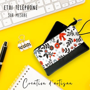 Funda para teléfono personalizada con correa para la muñeca, de tela floral con relleno, para Galaxy, iPhone, Huawei, Sony y Lenovo. Idea de regalo para niñas.