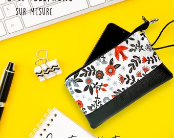 Minimalist padded floral fabric mobile phone case, custom Samsung galaxy/Iphone/Huawei/Sony/lenovo case, gift idea