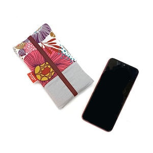 Etui téléphone sur mesure personnalisé en tissu fleuri ethnique - Compatible iPhone, Samsung, Huawei, lenovol, redmi note - Cadeau femme