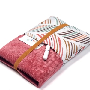 Koralle Samt-Boho-Muster-E-Reader-Hülle mit Gummizug, individuelle E-Reader-Hülle, Kobo Libra-Farbhülle, Kindle-Tasche jedes Modells, Geschenk
