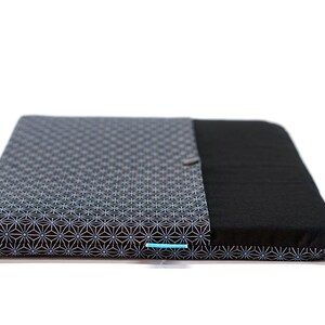 Housse ordinateur portable 13-17 pouces - Tissu japonais Saki – Étui MacBook Air/Pro, Dell, HP, Lenovo fait main avec poche - Cadeau homme