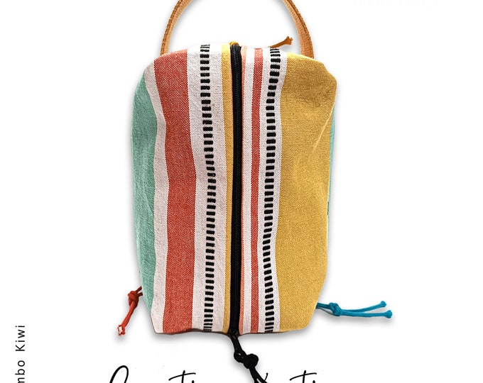 XXL Smart Storage Pencil Case with 4 Zippered Pockets - Colorful Practical Organizing Accessory - Useful Handmade Gift for Travel