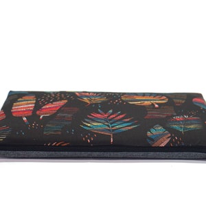 Etui MacBook Pro 16 2021 tissu boho plumes, Housse MacBook pro 15 bohème, étui ordinateur 17, ordinateur 16, cadeau noël personnalisable image 8