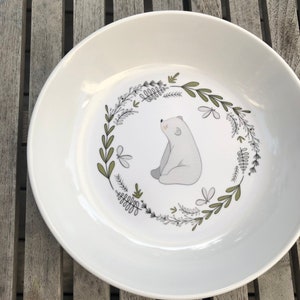 Children's plate with Name bear image 2