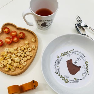 Children's dishes set with name bear image 1