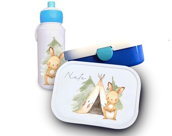 Lunchbox mit Zoo und Namen personalisiert BPA-frei Butterbrotdose