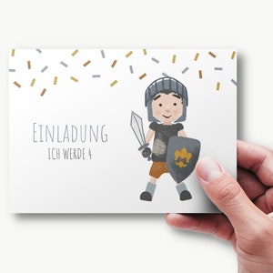 6 o 10 tarjetas de invitación personalizadas Tarjetas de invitación Cumpleaños Niño Caballero Fiesta de caballeros Cumpleaños infantiles Personalizado