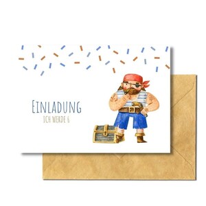 6 o 10 Tarjetas de Invitación Personalizadas Tarjetas de Invitación Cumpleaños Pirata Fiesta Pirata Cumpleaños Infantil Personalizado