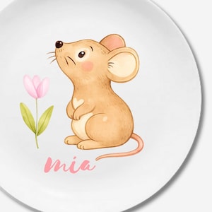 Kinderteller mit Namen, personalisiertes Kindergeschenk, Taufgeschenk, Geschenk, ErstMaus 1er Geburtstag, Kindergeschirr Melamin, Pinguin