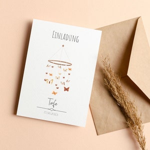 Cartes d'invitation cartes d'invitation de communion baptême avec enveloppe cartes de baptême cartes bohème personnalisées avec nom communion de mariage