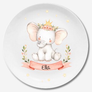 Children's dishes set with name elephant