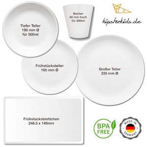 Children's dishes set with name fox girl image 6